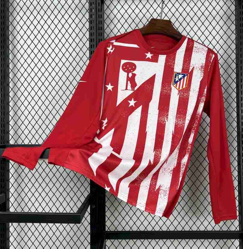 Tailandia Equipacion Atlético De Madrid Manga Larga Pre Match 2025 2026 Rojo Tailandia Equipacion Atletico De Madrid Manga Larga Pre Match 2025 2026 Rojo