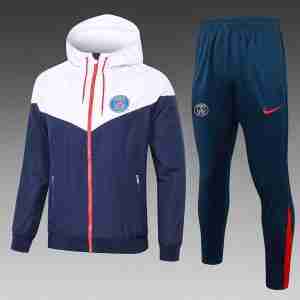 Conjunto Rompevientos Paris Saint Germain 2025 2026 Blanco Azul