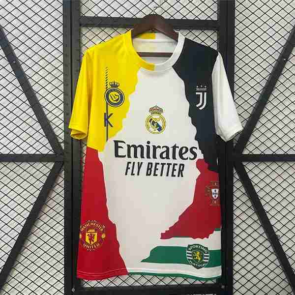 Tailandia Camiseta Cristiano Ronaldo Commemorative Edition 2025-2026 Cristiano Ronaldo NO.7 Equipacion Real Madrid Edizione Commemorativa 2025 2026 1