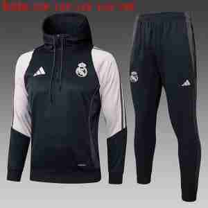 Sudadera Con Capucha Ninos Real Madrid 2025 2026 Negro Rosa