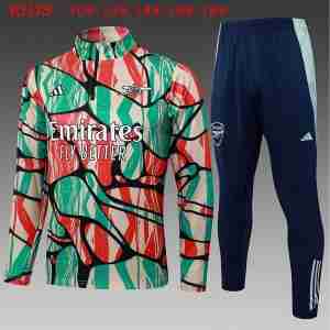 Sudadera Entrenamiento Ninos Arsenal 2025 2026 Verde Rojo