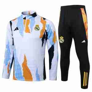 Sudadera Entrenamiento Real Madrid 2025 2026 Blanco Naranja