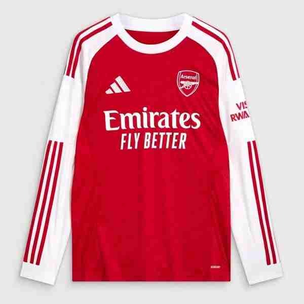 Tailandia Camiseta Arsenal 1ª ML 2025-2026 Tailandia Equipacion Arsenal Primera Manga Larga 2025 2026