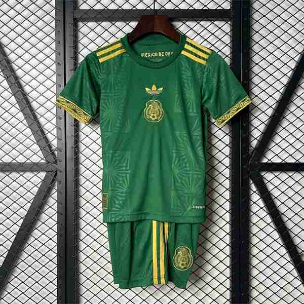 Camiseta Mexico Special Edition Niño 2025 Verde Equipacion Mexico Conjunto Ninos Especial 2025 2026 Verde
