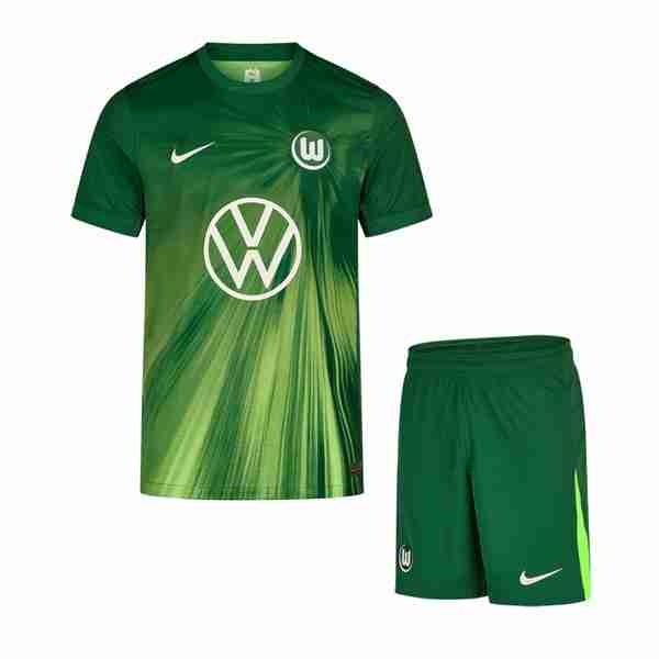 Camiseta Wolfsburg 1ª Niño 2025-2026 Equipacion VfL Wolfsburgo Conjunto Ninos Primera 2025 2026