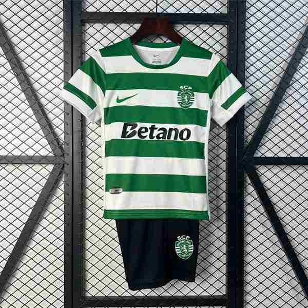Camiseta Sporting Lisbon 1ª Niño 2025-2026 Primera Conjunto Ninos Equipacion Sporting De Lisboa 2025 2026
