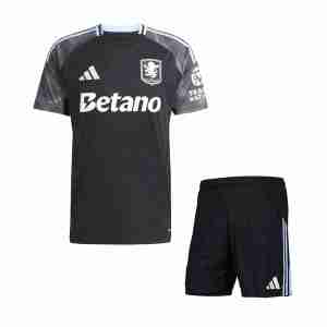 Equipacion Aston Villa Conjunto Niños Segunda 2025 2026