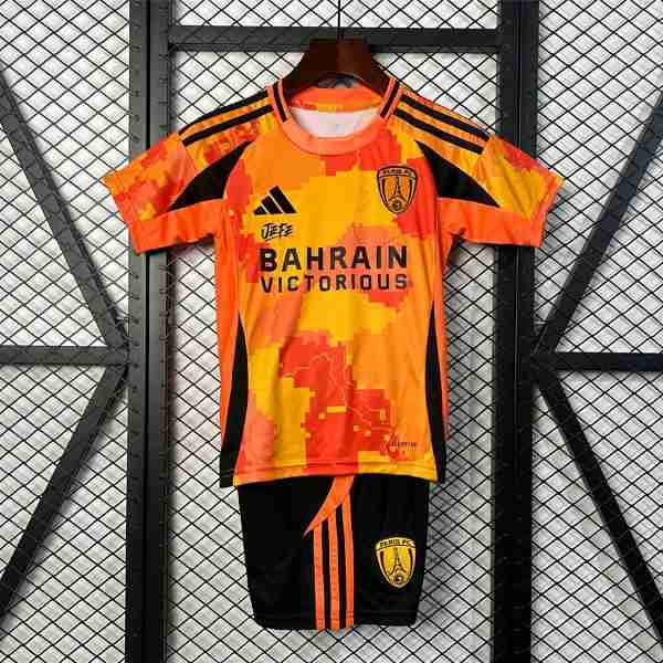 Camiseta PSG Special Edition Niño 2025-2026 Naranja Equipacion Paris FC Conjunto Niños Especial 2025 2026 Naranja