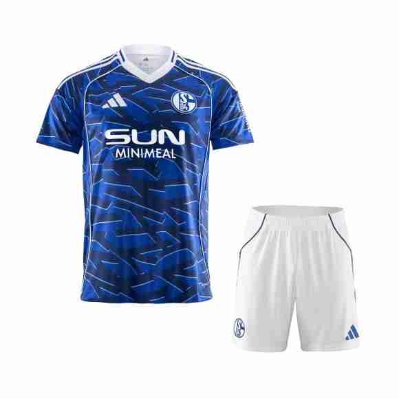Camiseta Schalke 04 1ª Niño 2025-2026 Equipacion Schalke 04 Conjunto Niños Primera 2025 2026