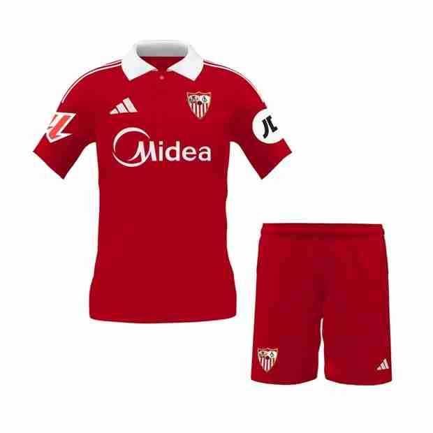 Camiseta Sevilla 2ª Niño 2025-2026 Equipacion Sevilla Conjunto Niños Segunda 2025 2026