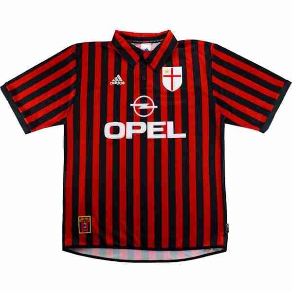 Camiseta AC Milan 1ª Retro 1999 2000 Rojo Tailandia Equipacion AC Milan Primera Retro 1999 2000 Rojo