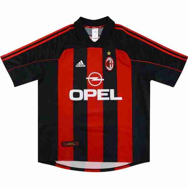 Tailandia Camiseta AC Milan 1ª Retro 2000 2002 Rojo Tailandia Equipacion AC Milan Primera Retro 2000 2002 Rojo