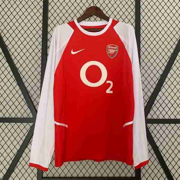 Tailandia Camiseta Arsenal 1ª ML Retro 2002 2004 Tailandia Equipacion Arsenal Primera Manga Larga Retro 2002 2004