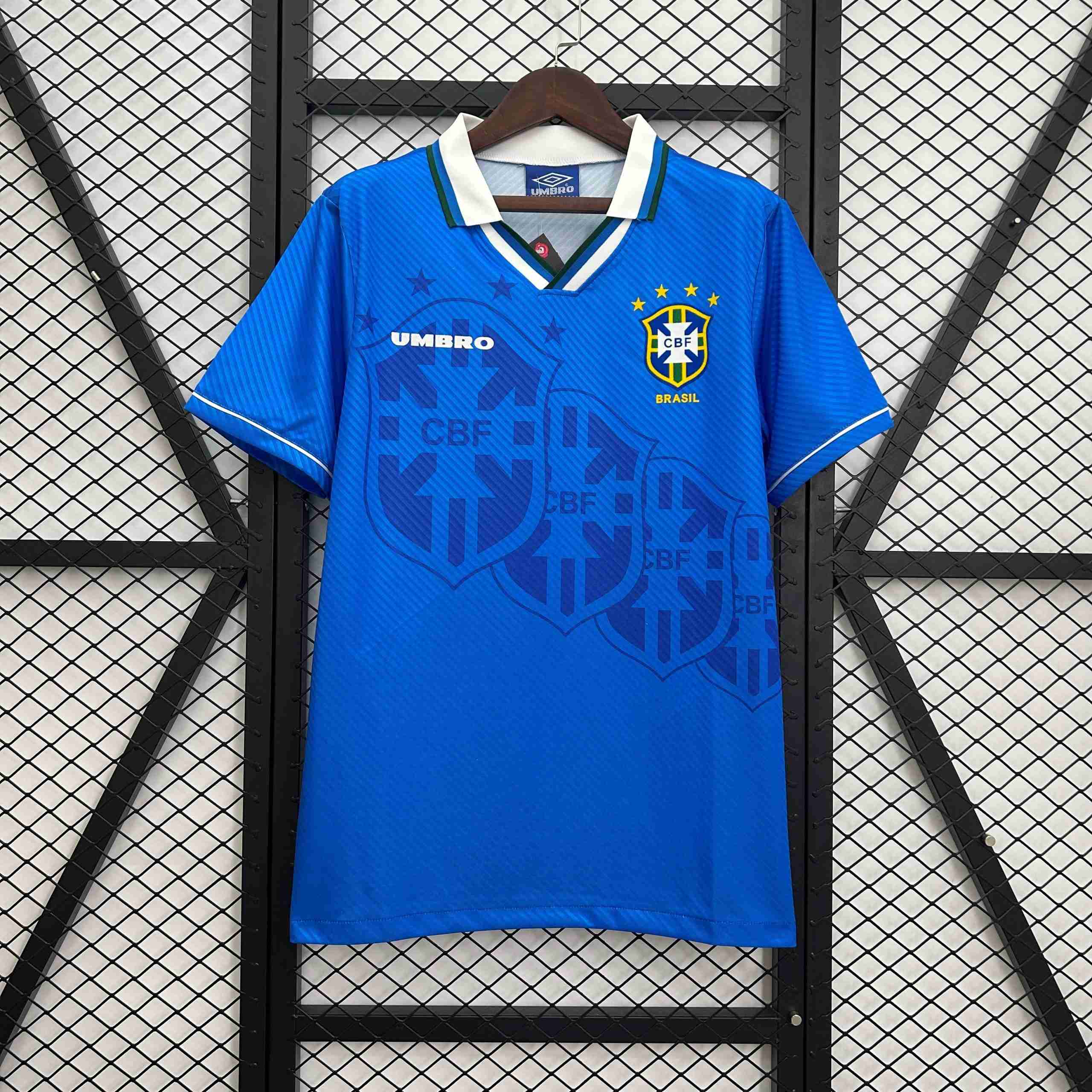 Camiseta Brazil 2ª Retro 1993-1994 Tailandia Equipacion Brasil Segunda Retro 1993 1994