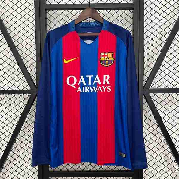Tailandia Camiseta Barcelona 1ª ML Retro 2014-2015 Tailandia Equipacion FC Barcelona Primera Manga Larga Retro 2014 2015