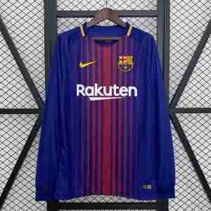 Tailandia Equipacion FC Barcelona Primera Manga Larga Retro 2017 2018