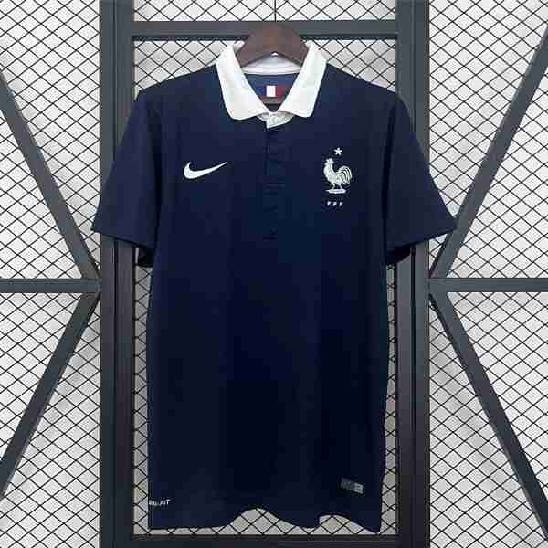 Tailandia Camiseta France 1ª Retro 2014 Tailandia Equipacion Francia Primera Retro 2014
