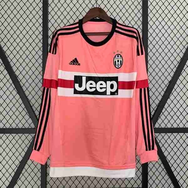 Tailandia Camiseta Juventus 2ª ML Retro 2015 2016 Tailandia Equipacion Juventus Segunda Manga Larga Retro 2015 2016