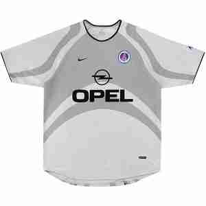 Tailandia Equipacion Paris Saint Germain Segunda Retro 2001 Gris