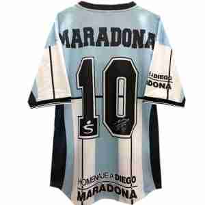 Tailandia NO.10 Maradona Equipacion Argentina Primera Retro 2001 Azul_1