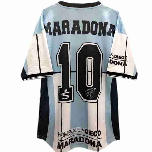 Camiseta Argentina NO.10 Maradona 1ª Retro 2001 Azul Tailandia NO.10 Maradona Equipacion Argentina Primera Retro 2001 Azul_1