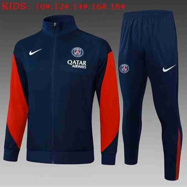 Ninos Chandal PSG 2025-2026 Azul 7 Chandal Niños Paris Saint Germain 2025 2026 Azul Rojo