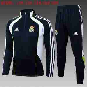 Sudadera Entrenamiento Niños Real Madrid 2025 2026 Azul Blanco