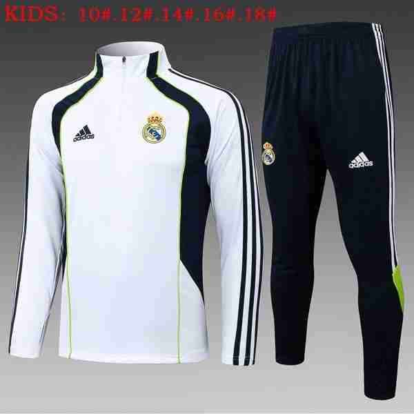 Ninos Sudadera De Training Real Madrid 2025-2026 Blanco 4 Sudadera Entrenamiento Niños Real Madrid 2025 2026 Blanco Negro