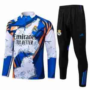 Sudadera Entrenamiento Real Madrid 2025 2026 Azul Blanco
