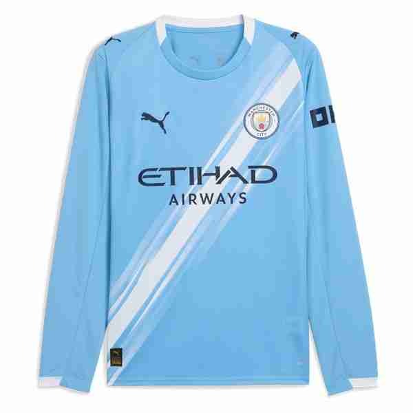 Tailandia Camiseta Manchester City 1ª ML 2025-2026 Tailandia Equipacion Manchester City Primera Manga Larga 2025 2026