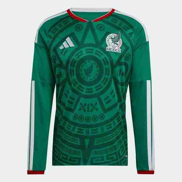 Tailandia Camiseta México 1ª ML 2026 Tailandia Equipacion México Primera Manga Larga 2025 2026