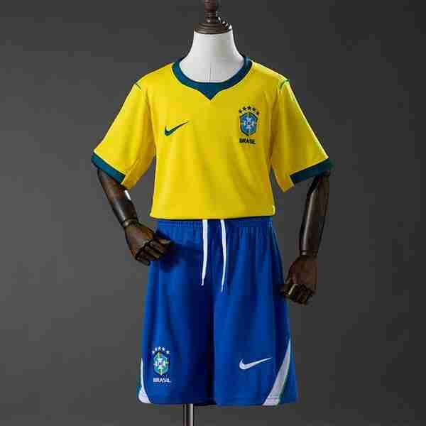 Camiseta Brasil 1ª Niño 2026 Equipacion Brasil Conjunto Niños Primera 2026