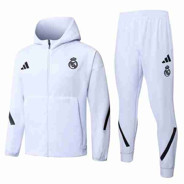 Chandal Con Capucha Real Madrid 2026-2027 Blanco Chandal Con Capucha Real Madrid 2026 2027 Blanco