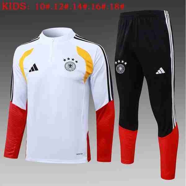 Ninos Sudadera De Training Alemania 2026-2027 Blanco 2 Sudadera Entrenamiento Niños Alemania 2026 2027 Blanco Rojo