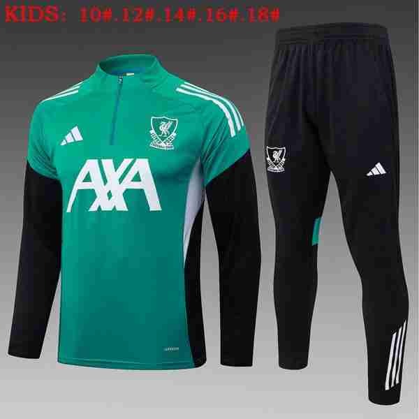 Ninos Sudadera De Training Liverpool 2026-2027 Verde 2 Sudadera Entrenamiento Niños Liverpool 2026 2027
