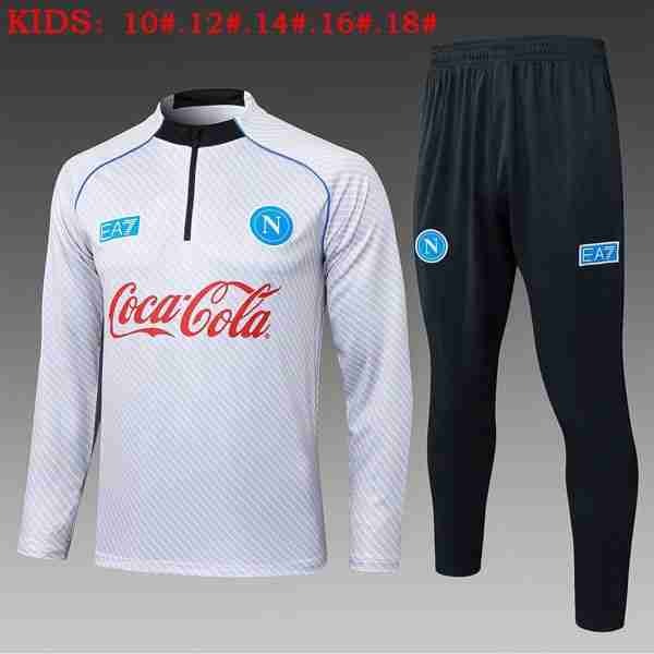 Ninos Sudadera De Training Napoli 2026-2027 Blanco Sudadera Entrenamiento Niños Napoli 2026 2027 Blanco