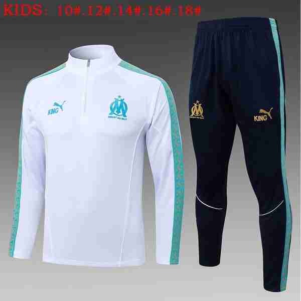 Ninos Sudadera De Training Marsella 2026-2027 Blanco Sudadera Entrenamiento Niños Olympique Marsella 2026 2027 Blanco