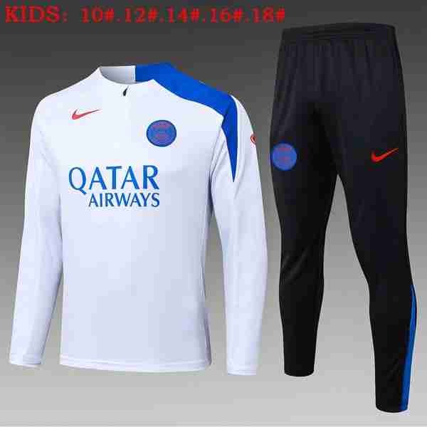 Ninos Sudadera De Training PSG 2026-2027 Blanco Sudadera Entrenamiento Niños Paris Saint Germain 2026 2027 Blanco
