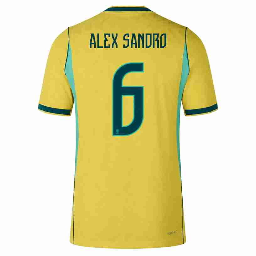 ALEX SANDRO NO.6 Equipacion Brasil Primera 2026-Versión Jugador ALEX SANDRO NO.6 Equipacion Brasil Primera 2026-Versión Jugador