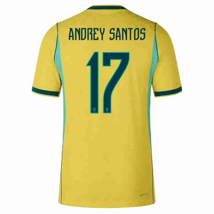 ANDREY SANTOS NO.17 Equipacion Brasil Primera 2026-Versión Jugador ANDREY SANTOS NO.17 Equipacion Brasil Primera 2026-Versión Jugador