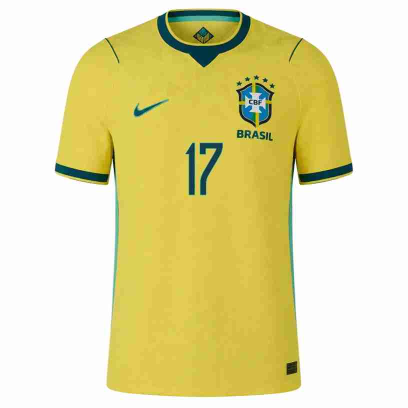 ANDREY SANTOS NO.17 Equipacion Brasil Primera 2026-Versión Jugador_1 ANDREY SANTOS NO.17 Equipacion Brasil Primera 2026-Versión Jugador_1