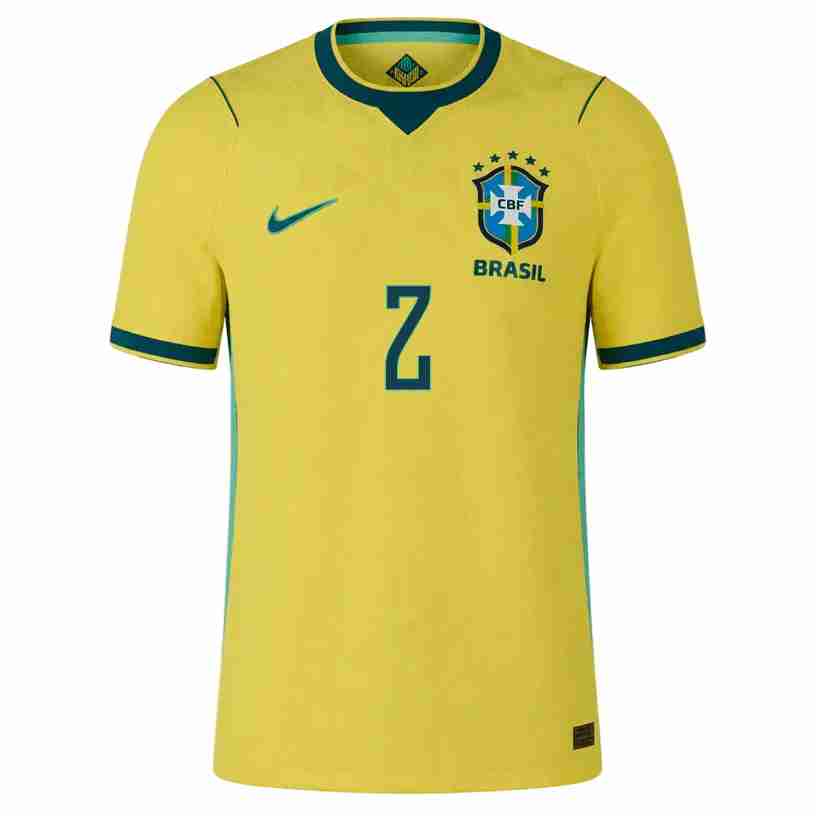 DANILO NO.2 Equipacion Brasil Primera 2026-Versión Jugador_1 DANILO NO.2 Equipacion Brasil Primera 2026-Versión Jugador_1