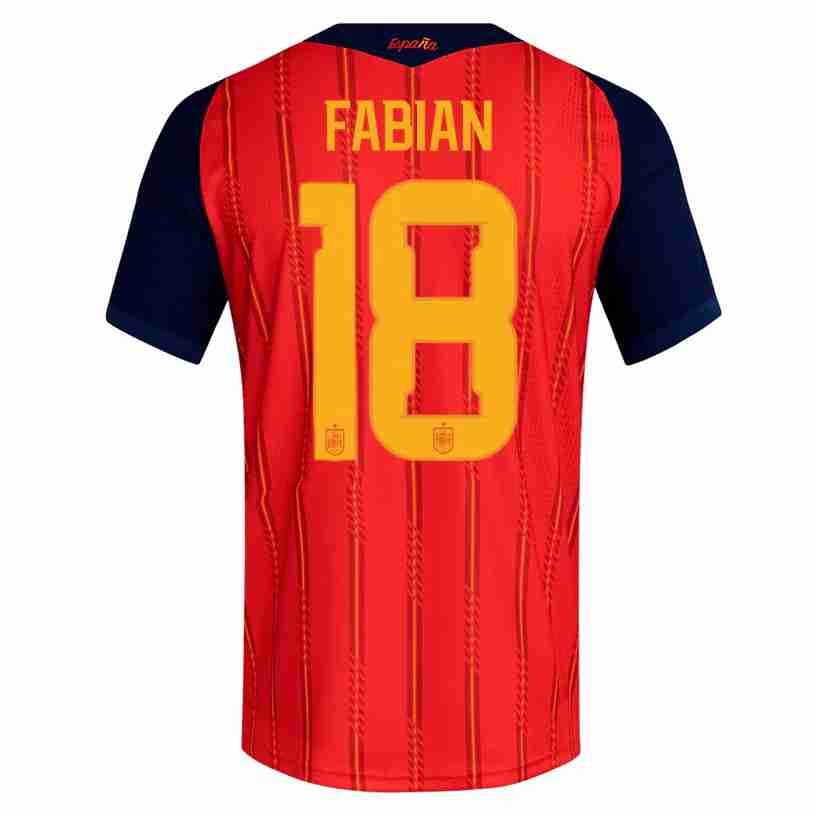 FABIAN NO.18 Equipacion España Primera 2026-Versión Jugador FABIAN NO.18 Equipacion España Primera 2026-Versión Jugador