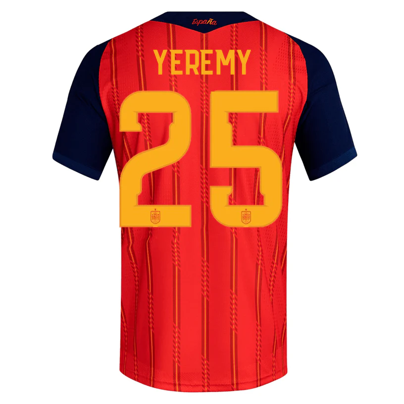 YEREMY NO.25 Equipacion España Primera 2026-Versión Jugador YEREMY NO.25 Equipacion España Primera 2026-Versión Jugador